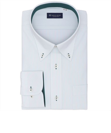 【ストレッチ・大きいサイズ】 ボタンダウン 長袖 形態安定 ニットシャツ