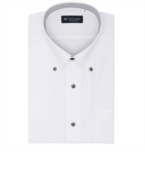 【吸水速乾・大きいサイズ】 ボタンダウン 半袖 形態安定 ワイシャツ