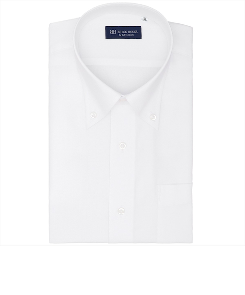 【吸水速乾・大きいサイズ】 ボタンダウン 半袖 形態安定 ワイシャツ