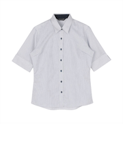 【超形態安定】 レギュラー 五分袖 形態安定 綿100% レディースシャツ