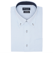 【超形態安定】 ボタンダウン 半袖 形態安定 綿100% ワイシャツ