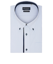 【超形態安定・大きいサイズ】 ボタンダウン 半袖 形態安定 ワイシャツ