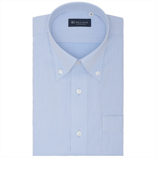 【吸水速乾】 ボタンダウン 半袖 形態安定 ワイシャツ