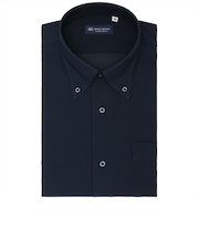 【ストレッチ】 ボタンダウン 半袖 形態安定 ニットシャツ