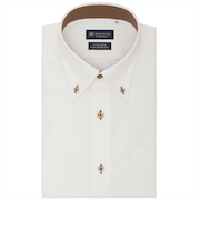 【超形態安定】 ボタンダウン 半袖 形態安定 綿100% ワイシャツ