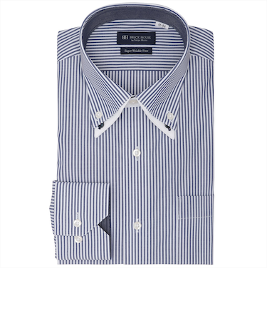 【超形態安定】 ボタンダウン 長袖 形態安定 ワイシャツ