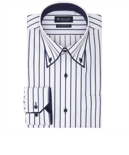 【超形態安定】 ボタンダウン 長袖 形態安定 ワイシャツ