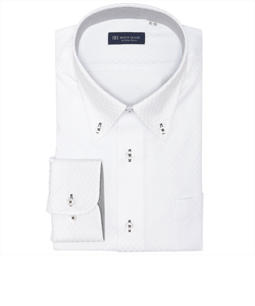 【COFREX・大きいサイズ】 ボタンダウン 長袖 形態安定 ワイシャツ