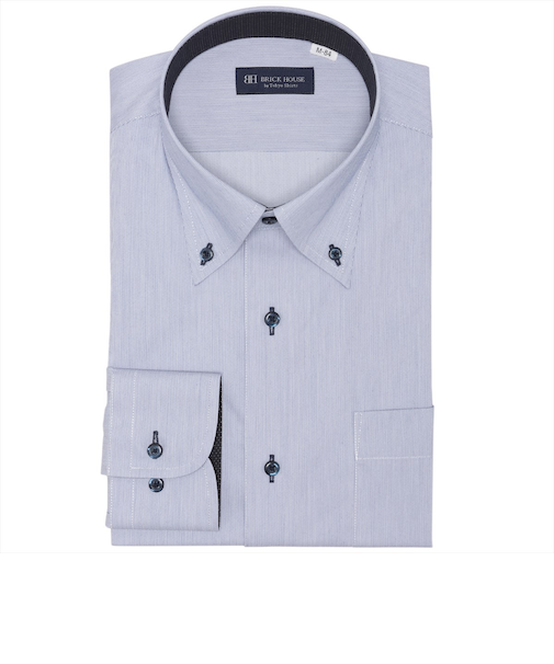 ボタンダウン 長袖 形態安定 ワイシャツ