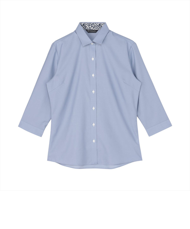 ワイド 七分袖 形態安定 レディースシャツ