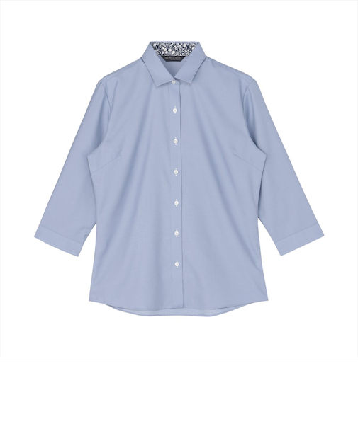 ワイド 七分袖 形態安定 レディースシャツ