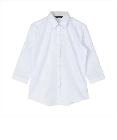 【透け防止】 レギュラー 七分袖 形態安定 レディースシャツ