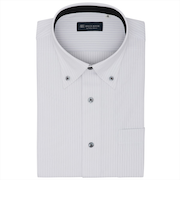 【ストレッチ】 ボタンダウン 半袖 形態安定 ニットシャツ