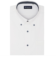 【ストレッチ】 ボタンダウン 半袖 形態安定 ニットシャツ