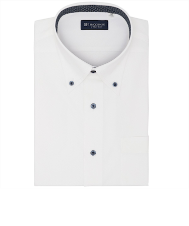 【ストレッチ】 ボタンダウン 半袖 形態安定 ニットシャツ