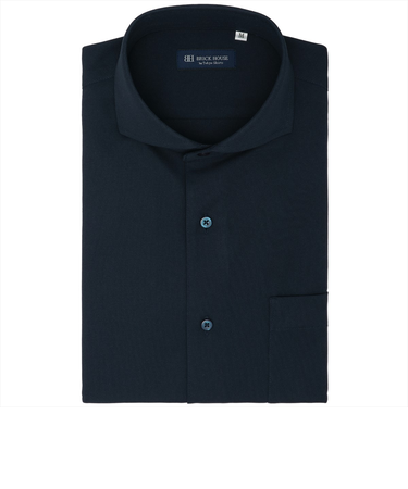 【ストレッチ】 ホリゾンタルワイド 半袖 形態安定 ニットシャツ