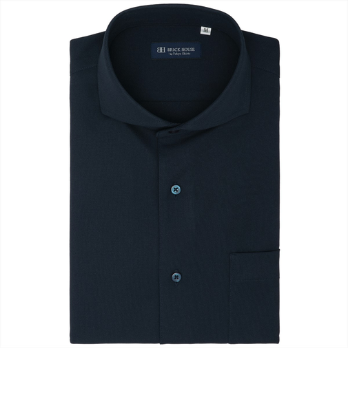 【ストレッチ】 ホリゾンタルワイド 半袖 形態安定 ニットシャツ