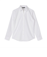 【透け防止】 スキッパー 長袖 形態安定 レディースシャツ