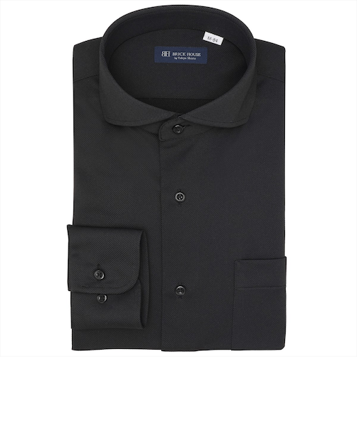 【ストレッチ】 ホリゾンタルワイド 長袖 形態安定 ワイシャツ ニットシャツ (使用素材:東レFIELDSENSOR(R)秒乾(R))