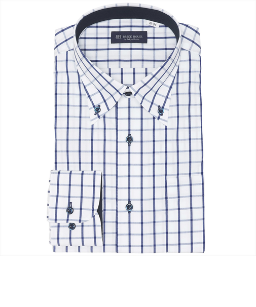 ボタンダウン 長袖 形態安定 ワイシャツ