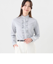 【COFREX】 ひねりピンタックブラウス 長袖 レディースデザインシャツ