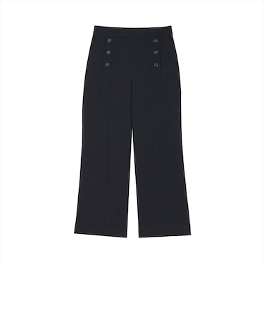 ウーリッシュ素材 セミワイドパンツ セットアップ可能 レディース