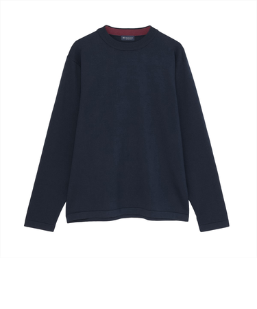 ニット シルク混 モックネック セーター メンズ