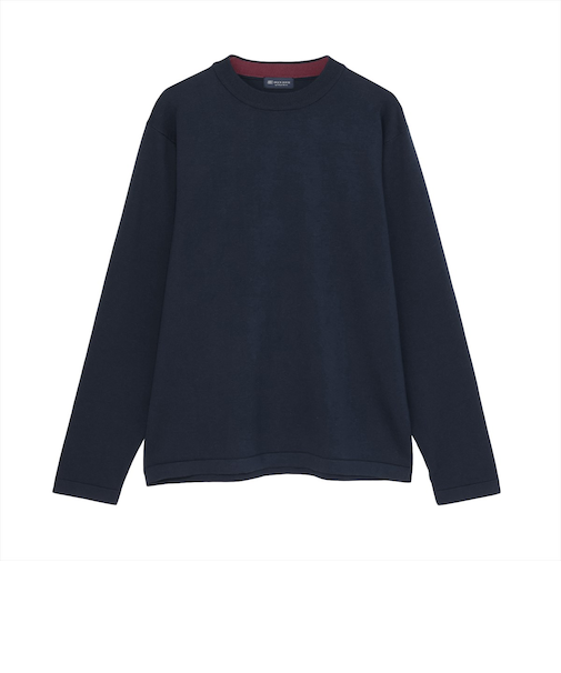 ニット シルク混 モックネック セーター メンズ