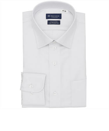 【超形態安定・大きいサイズ】 ワイド 長袖 形態安定 綿100% ワイシャツ