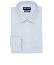 【超形態安定】 ワイド 長袖 形態安定 綿100% ワイシャツ