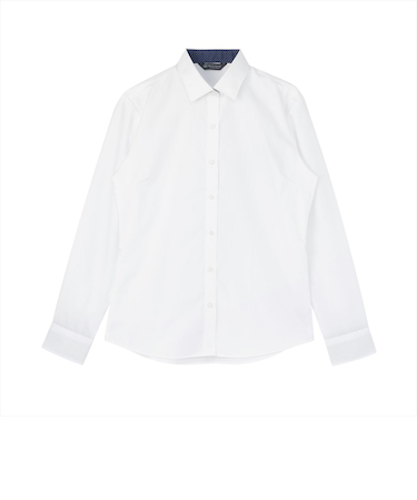 【超形態安定】 ワイド 長袖 形態安定 綿100% レディースシャツ