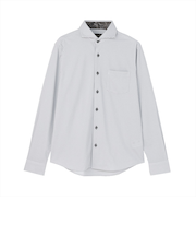 【ストレッチ】 デザインカジュアルシャツ ホリゾンタルワイド 長袖 ニットシャツ メンズ