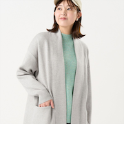 アウター ワッフルジャカード トッパー コーディガン レディース