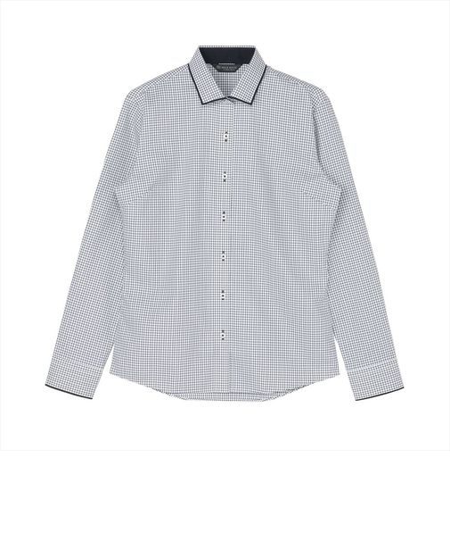 【透け防止】 ワイド 長袖 形態安定 レディースシャツ