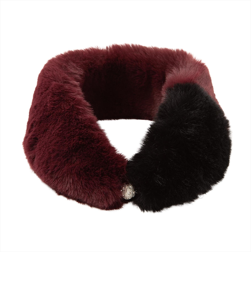 マグネット付 色切替 プチマフラー レディース