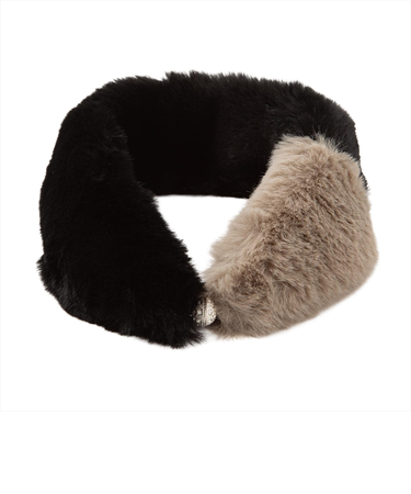 マグネット付 色切替 プチマフラー レディース