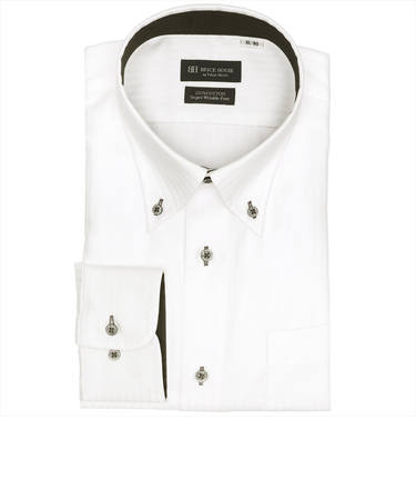 【超形態安定・大きいサイズ】 ボタンダウン 長袖 形態安定 綿100% ワイシャツ