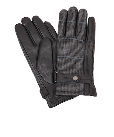 グローブ 手袋 布帛レザーコンビ 本革 メンズ