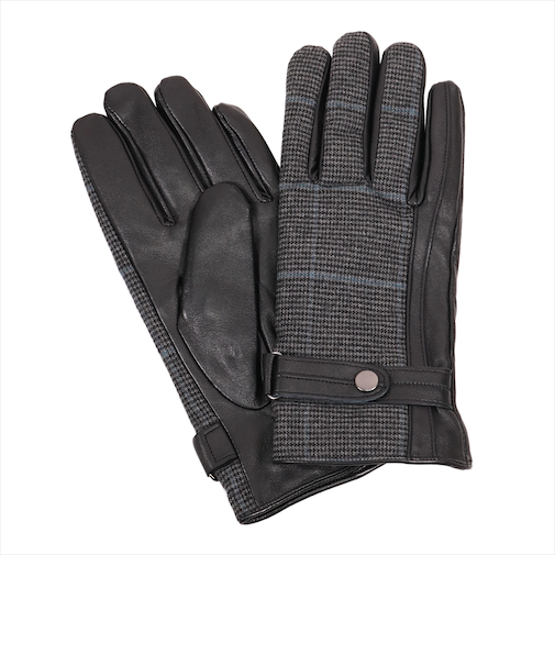 グローブ 手袋 布帛レザーコンビ 本革 メンズ