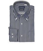 【超形態安定】 ボタンダウン 長袖 形態安定 綿100% ワイシャツ