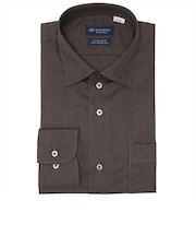 【超形態安定】 ワイド 長袖 形態安定 綿100% ワイシャツ