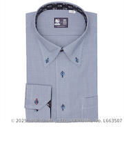 【HELLO KITTY×TOKYO SHIRTS】 ボタンダウン 長袖 形態安定 ワイシャツ