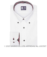 【HELLO KITTY×TOKYO SHIRTS】 ボタンダウン 長袖 形態安定 ワイシャツ