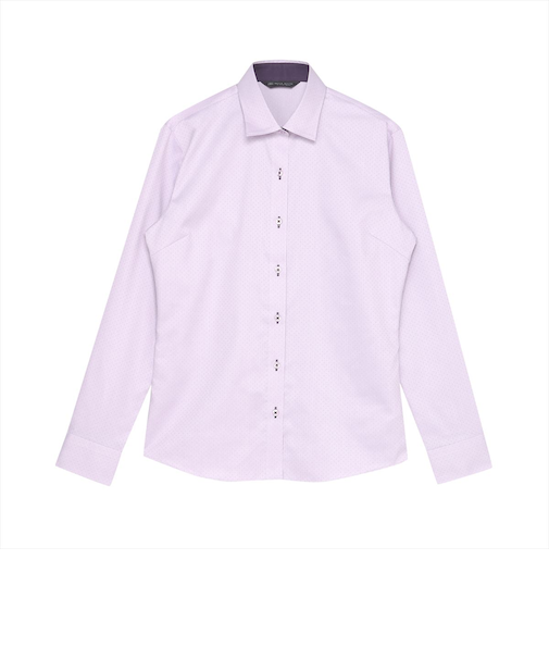 【透け防止】 ワイド 長袖 形態安定 レディースシャツ