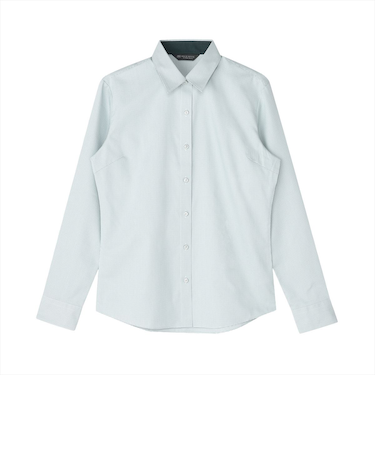 【透け防止】 レギュラー 長袖 形態安定 レディースシャツ