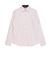 【透け防止】 ワイド 長袖 形態安定 レディースシャツ