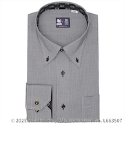 【HELLO KITTY×TOKYO SHIRTS】 ボタンダウン 長袖 形態安定 ワイシャツ