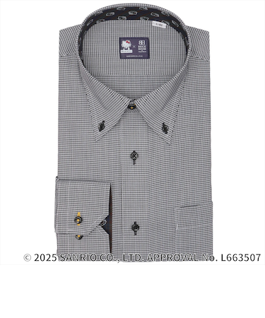 【HELLO KITTY×TOKYO SHIRTS】 ボタンダウン 長袖 形態安定 ワイシャツ