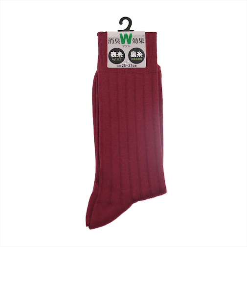 靴下 ソックス 消臭W効果 25-27cm メンズ
