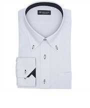 【ストレッチ・大きいサイズ】 ボタンダウン 長袖 形態安定 ワイシャツ ニットシャツ